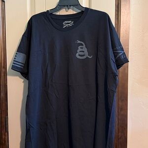 Grunt Style Black T-Shirt with Patriotic Design